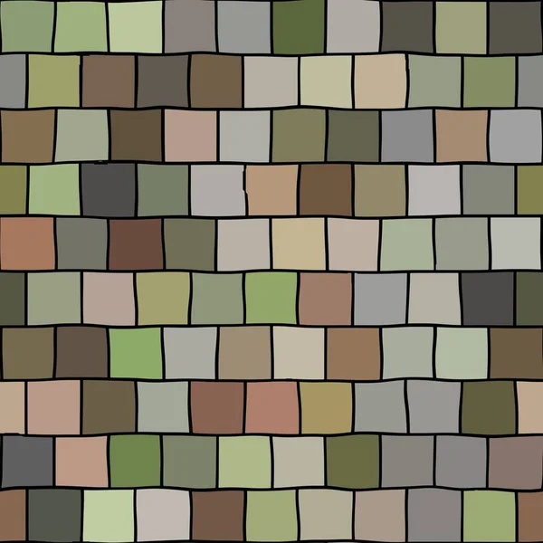 화려한 그래픽 평방 brickwall 블록 타일 원활한 패턴 — 스톡 사진