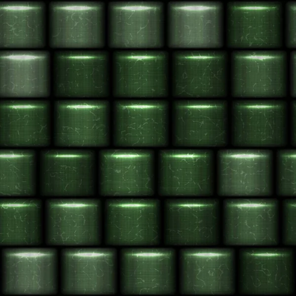 Verde abstracto brillante 3d metal oval cubos fondo — Foto de Stock