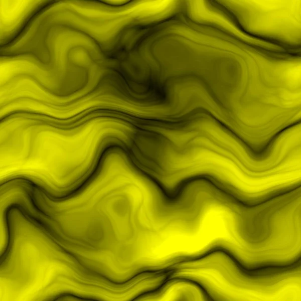 Желтые и черные дымчатые кривые волны линии рисунок бесшовный дизайн — стоковое фото