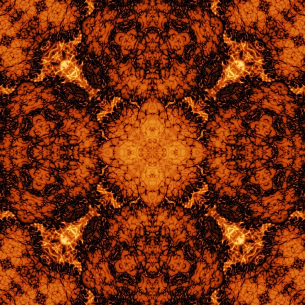 Brun orange konstnärliga mandala arabescue orientaliska kakel mönster — Stockfoto