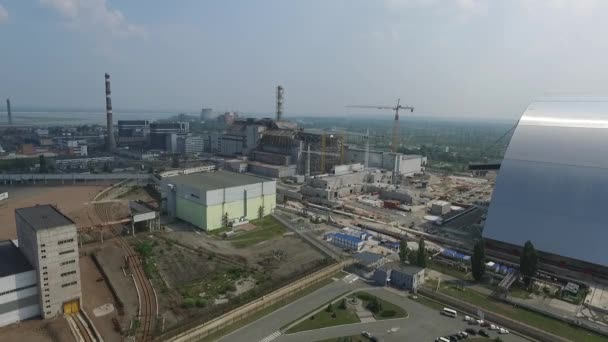 De kerncentrale van Chernobyl — Stockvideo