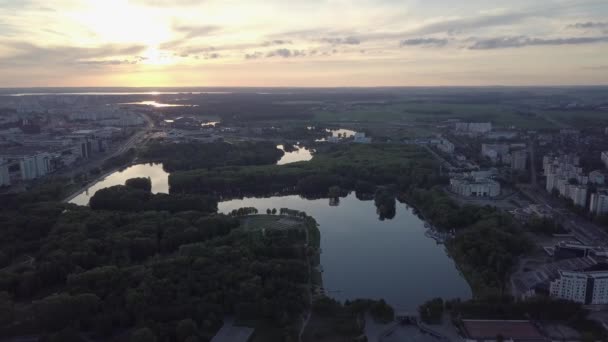 City of Minsk from the air — Stock Video