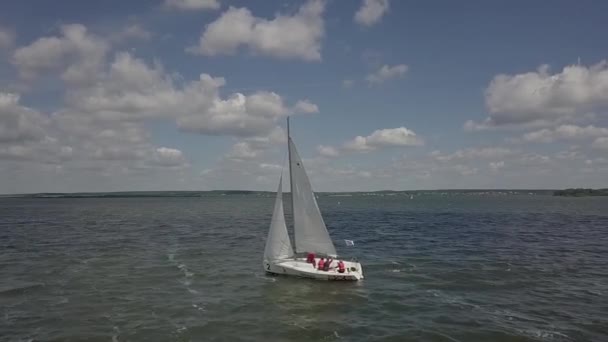 Yachten, Meer, Sport — Stockvideo
