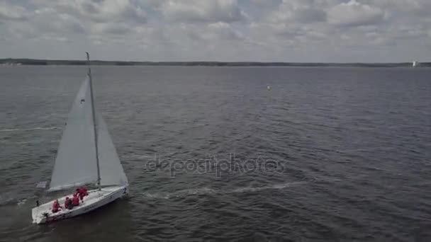 Jachta, moře, sport — Stock video