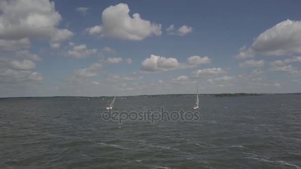 Yachten, Meer, Sport — Stockvideo