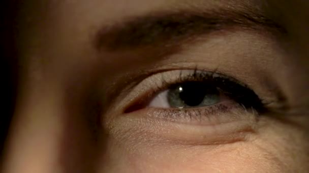 Weibliches Auge / schöne große Augen / Augen — Stockvideo