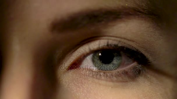 Weibliches Auge / schöne große Augen / Augen — Stockvideo