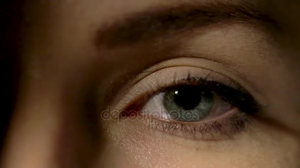 Γυναικών ματιών / όμορφη μεγάλα μάτια / μάτια — Αρχείο Βίντεο
