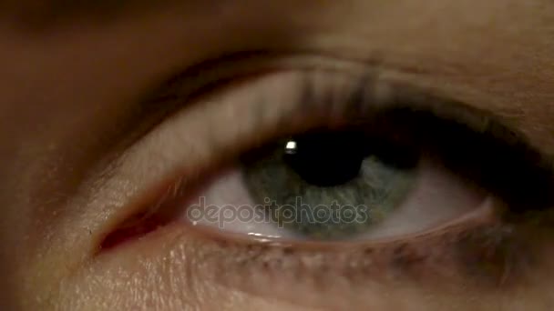 Female eye / beautiful big eyes / eyes — Stock Video