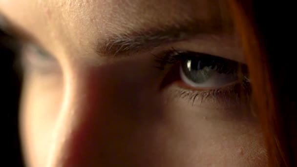 Weibliches Auge / schöne große Augen / Augen — Stockvideo