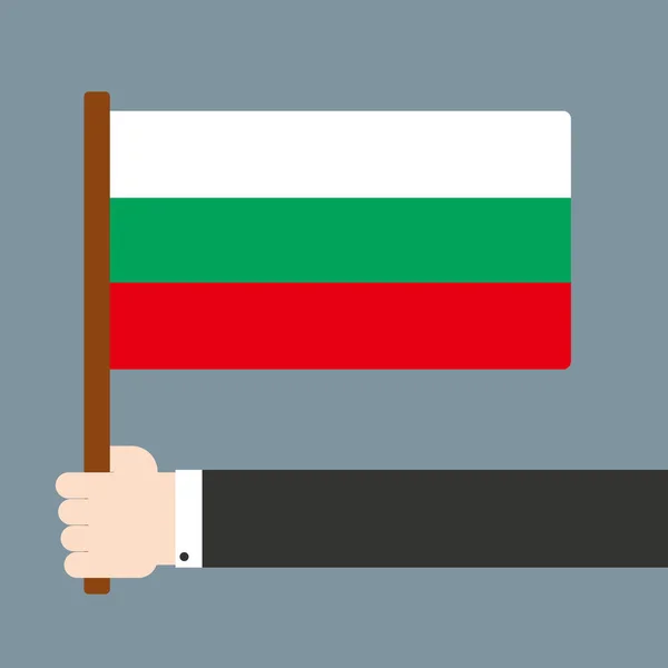 Bulgaristan bayrağı tutan el 
