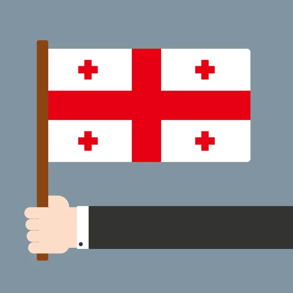 Hand met Georgië vlag — Stockfoto