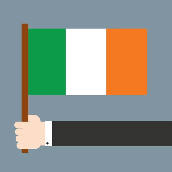 Kezében zászló Irleand — Stock Fotó