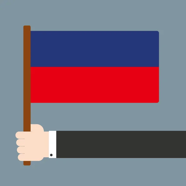 Hand holding Lichtenstein flag — Stock Photo, Image