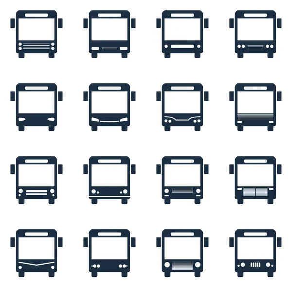 Conjunto de iconos sobre fondo blanco - Iconos de bus — Foto de Stock