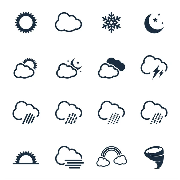 Set van pictogrammen op een witte achtergrond - Weather Icons — Stockfoto