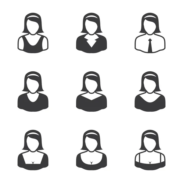 Conjunto de ícones em um fundo branco avatares - caracteres — Fotografia de Stock