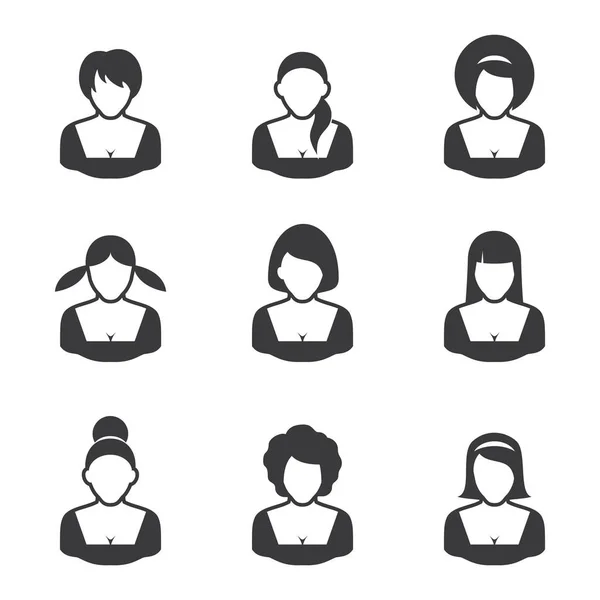 Conjunto de ícones em um fundo branco avatares - caracteres — Fotografia de Stock