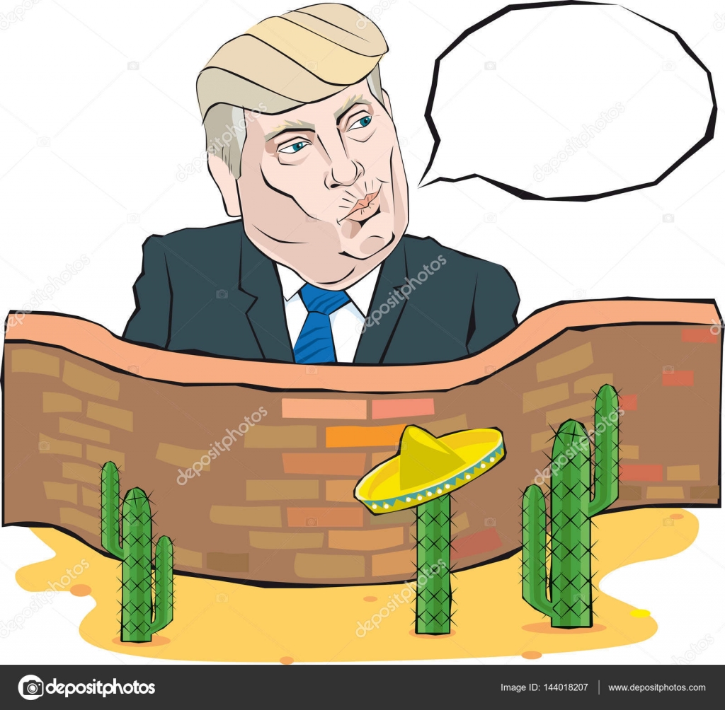 Donald Trump con uno scontento sguardo sul suo volto che pensa — Vettoriali di kseniaksenia2