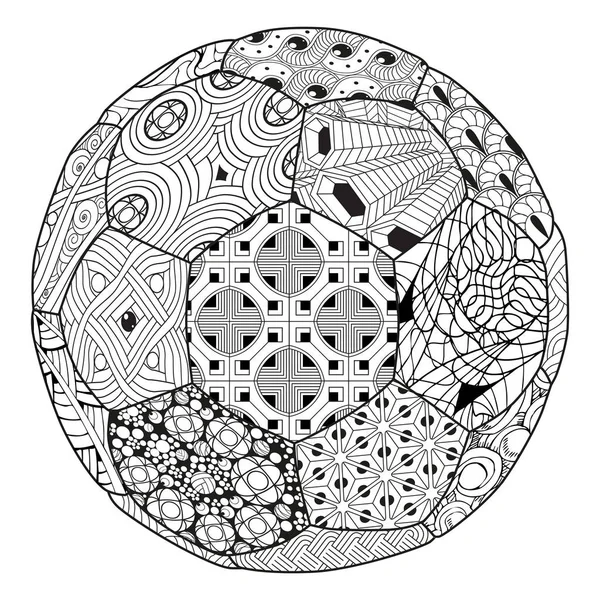 Zentangle stylized soccer ball. Hand Drawn lace vector illustration — Stock Illustration Zentangle stylized soccer ball. Hand Drawn lace vector illustration Royalty Free Stock Vectors
