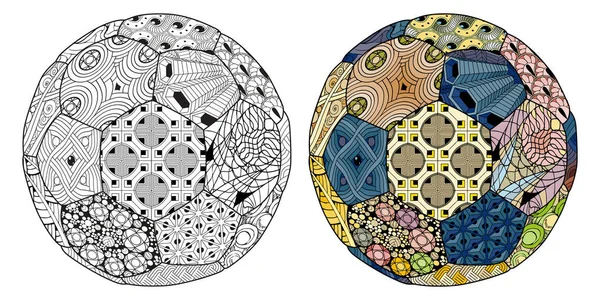 Zentangle stylized soccer ball. Hand Drawn lace vector illustration — Stock Illustration Zentangle stylized soccer ball. Hand Drawn lace vector illustration Vector Graphics