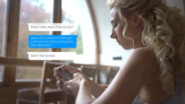 4k akıllı telefonuna ileti türlerinde kadın gelir