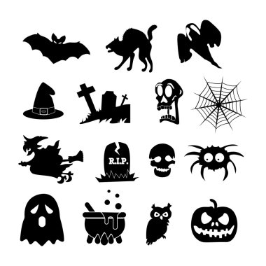 Cadılar Bayramı simgesi beyaz arka plan üzerinde izole. Vektör sanat.