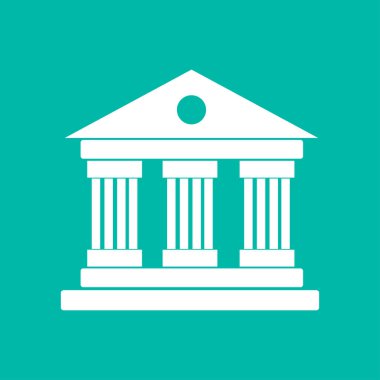 Üniversite simgesi izole arka planda, vektör çizim