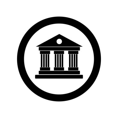 Üniversite Simgesi Beyaz Arkaplanda İzole Edildi