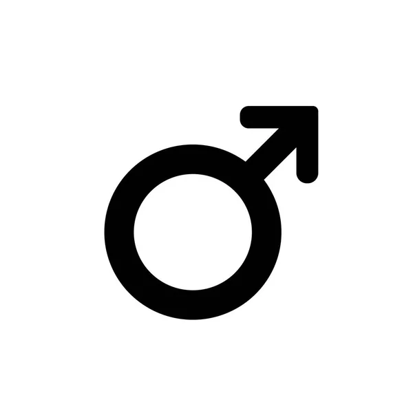 Icono de signo masculino. Botón de Internet sobre fondo blanco . Ilustraciones de stock libres de derechos