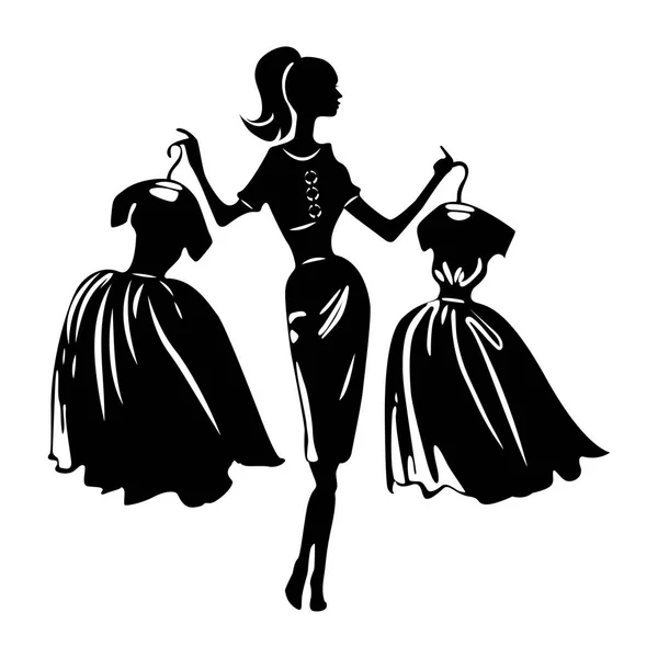 Silhouette vectorielle des femmes sur fond blanc . — Image vectorielle