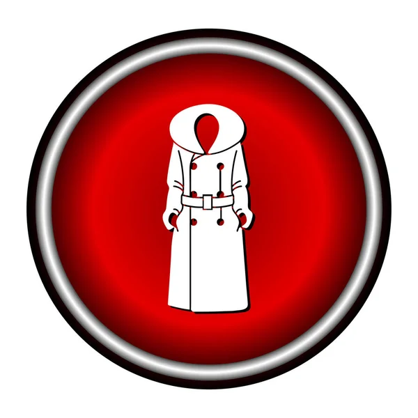 Frauenmantel-Symbol auf weißem Hintergrund, Vektorillustration — Stockvektor