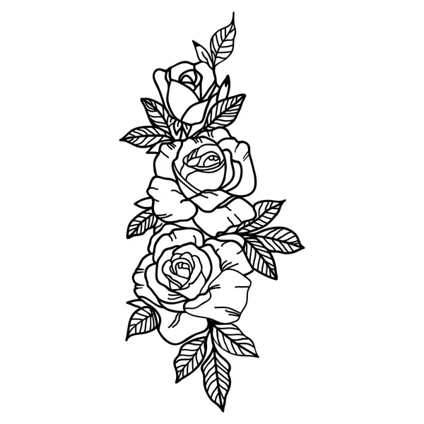 Fleurs abstraites vectorielles isolées sur fond blanc — Image vectorielle