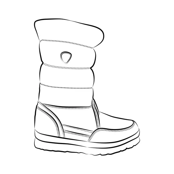 Zapato, dibujado a mano en estilo de boceto. Ilustración vectorial — Vector de stock