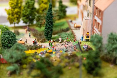 İsviçre, Rheinfelden 17 Şubat 2020, Smilestone 'un minyatür dünyasını ziyaret