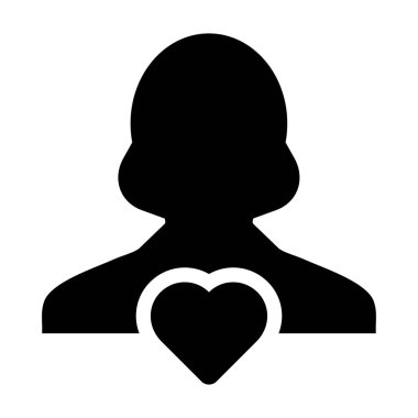 Kullanıcı kalp, favori, aşk, profil, Avatar vektör simgesi