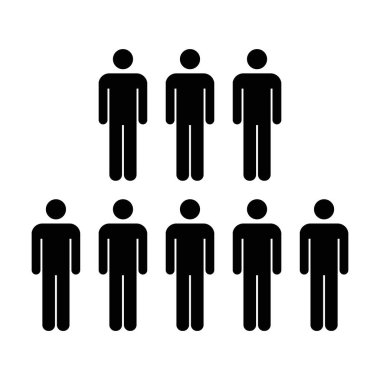 Simge - vektör erkekler sembolü glif piktogram resimde insanlar