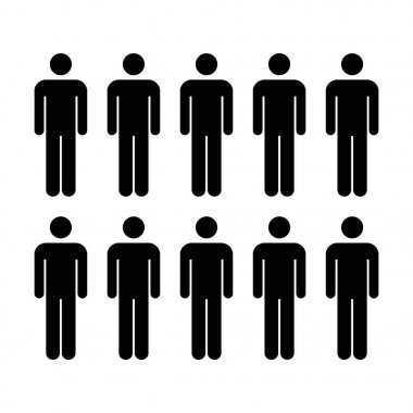 Simge - vektör erkekler sembolü glif piktogram resimde insanlar
