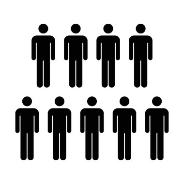 Simge - vektör erkekler sembolü glif piktogram resimde insanlar