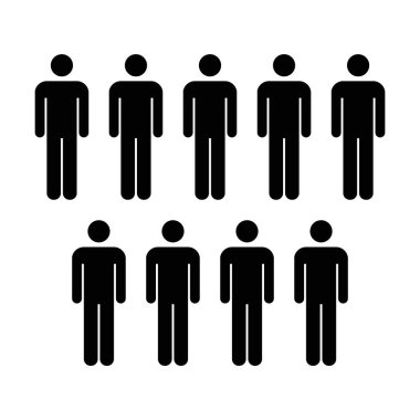 Simge - vektör erkekler sembolü glif piktogram resimde insanlar