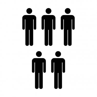 Simge - vektör erkekler sembolü glif piktogram resimde insanlar