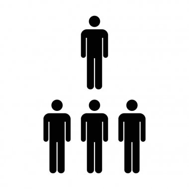 Simge - vektör erkekler sembolü glif piktogram resimde insanlar