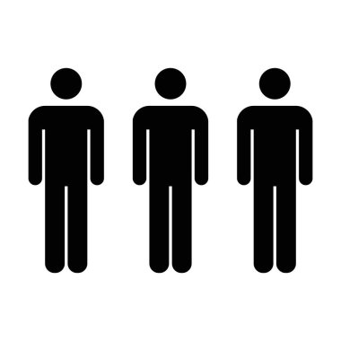 Simge - vektör erkekler sembolü glif piktogram resimde insanlar