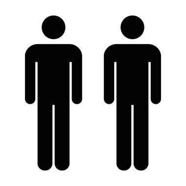 Simge - vektör erkekler sembolü glif piktogram resimde insanlar