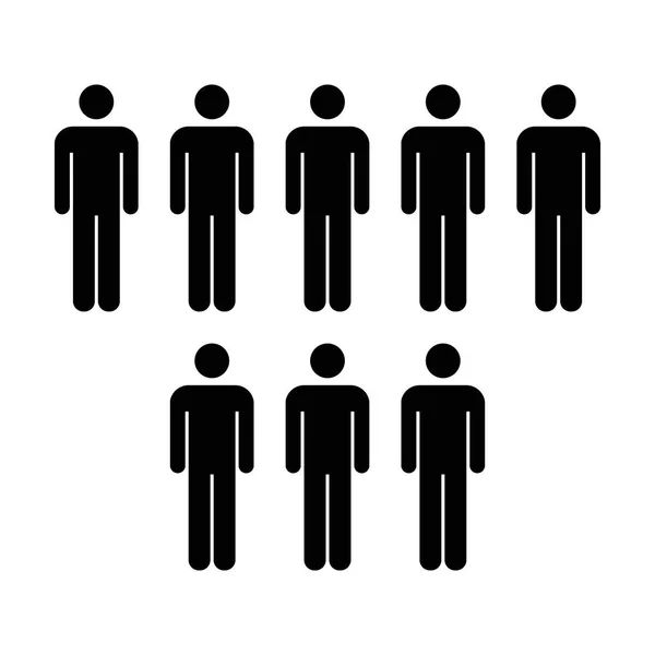 Menschen-Symbol - Vektor-Männer-Symbol in Glyphen-Piktogramm-Illustration — Stockvektor