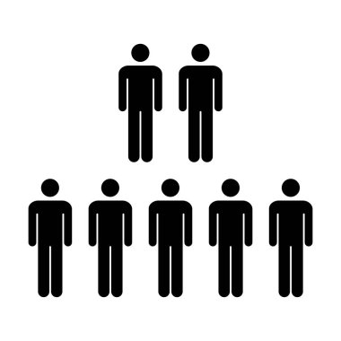İnsanlar Icon - erkekler takım glif sembolü piktogram illüstrasyon vektör grubu