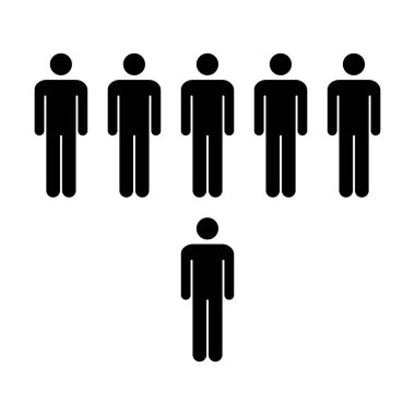 İnsanlar Icon - erkekler takım glif sembolü piktogram illüstrasyon vektör grubu