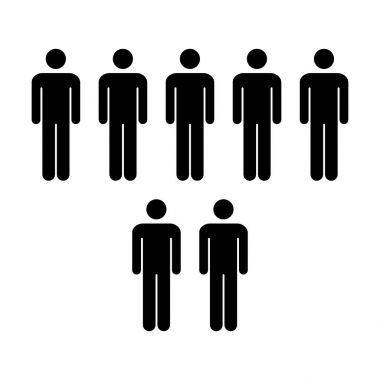 İnsanlar Icon - erkekler takım glif sembolü piktogram illüstrasyon vektör grubu