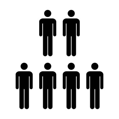 İnsanlar Icon - erkekler takım glif sembolü piktogram illüstrasyon vektör grubu