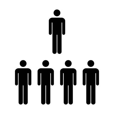 İnsanlar Icon - erkekler takım glif sembolü piktogram illüstrasyon vektör grubu